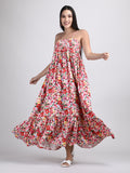 Organic Cotton Pink Summer  Floral Dress