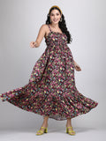 Summer floral 100% organic natural cotton floral dress