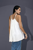 Gorgeous 100% cotton organic cotton white flare super top