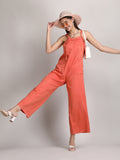 Gorgeous orange pure organic cotton jump suit