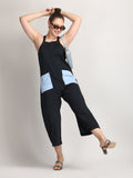 Trendy patched pocket organic cotton jumpsuit