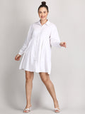 Organic cotton white luxury dress