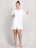 Organic cotton white luxury dress