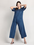 Organic cotton blue jumpsuit