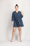 Organic cotton short blue dress