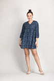 Organic cotton short blue dress