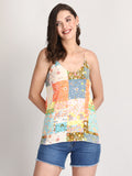 Boho short sleeve organic cotton summer top