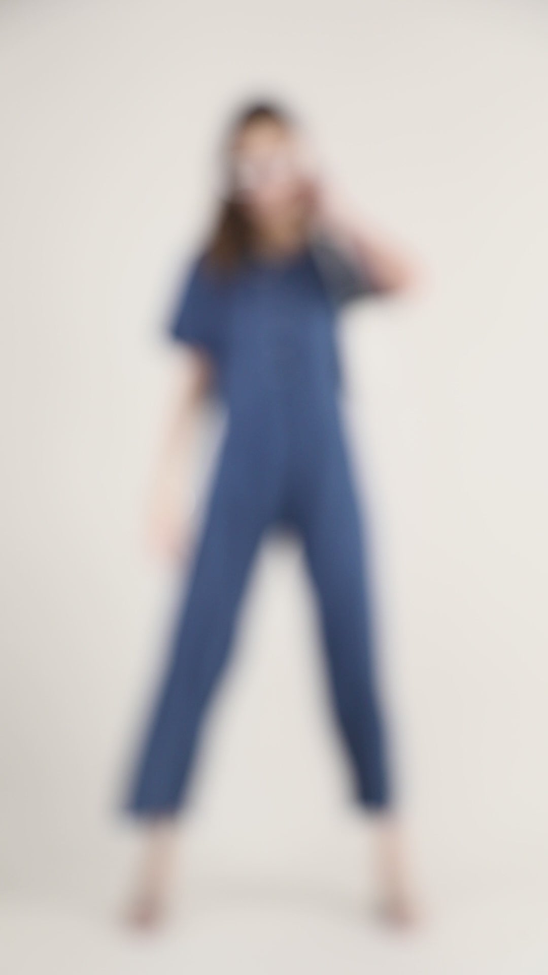 Organic cotton blue jumpsuit