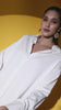 Soft white organic cotton long summer shirt top